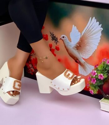 Buy trendy type in white with gold accents and stylish designs for Nigerian women shopping online