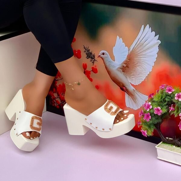 Buy trendy type in white with gold accents and stylish designs for Nigerian women shopping online