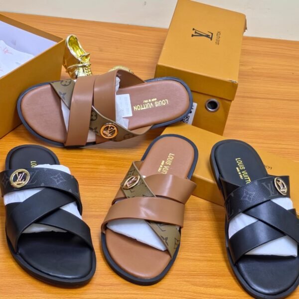 LV Criss-Cross-Strap Slide