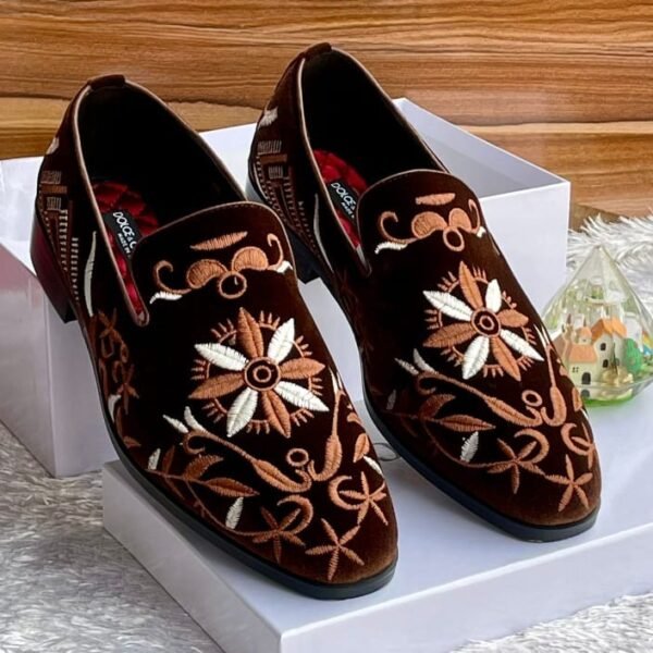 The Valerio Embroidered Velvet Loafer