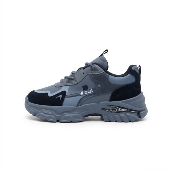 N.musi Thunder Trek - Men's Powder Blue & Black Chunky Platform Sneakers