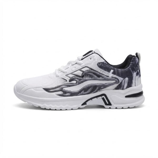 Aurelian Phantom 001 - Men's White & Onyx Flame Edition Luxury Runner