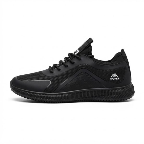 NOIR WAVE RUNNER - Men's Triple Black Mesh Performance Trainer